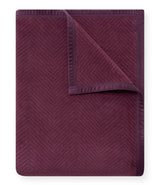 Harborview Herringbone Plum Blanket - ChappyWrap