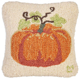 Perfect Pumpkin 14 x 14 Hand-Hooked Wool Pillow - Chandler 4 Corners