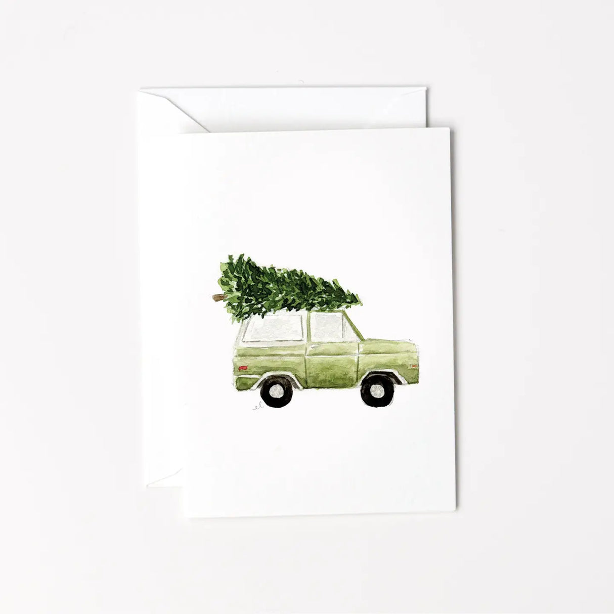 Christmas Tree Truck Mini Notecard - emily lex studio