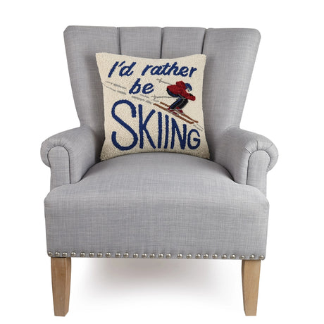 Rather be Skiing Hook Pillow - Peking Handicraft
