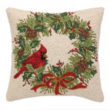 Cardinal Wreath Hook Pillow - Peking Handicraft