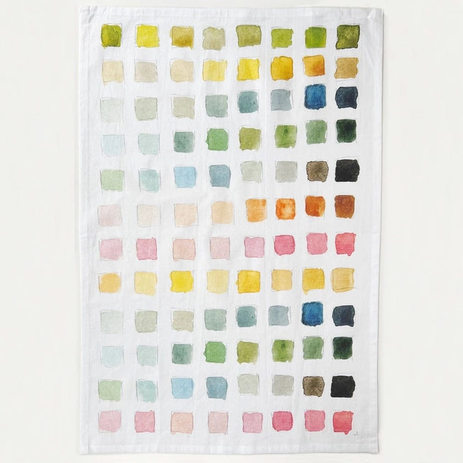 Watercolor Paintswatch Tea Towel - emily lex studio