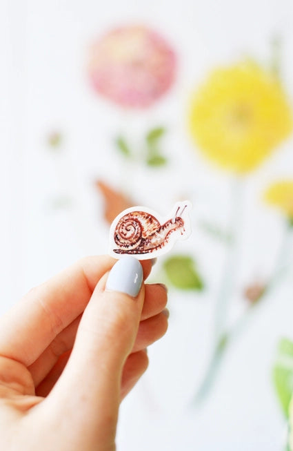Tiny Snail Sticker - Laura King Paints