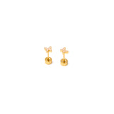 Mini Butterfly Stud Gold Earrings - Pip Pop Post