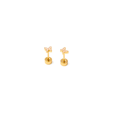 Mini Butterfly Stud Gold Earrings - Pip Pop Post