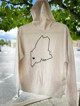 Heart of Maine Adult Heathered Cotton Zip Hoodie by The Woods Maine®