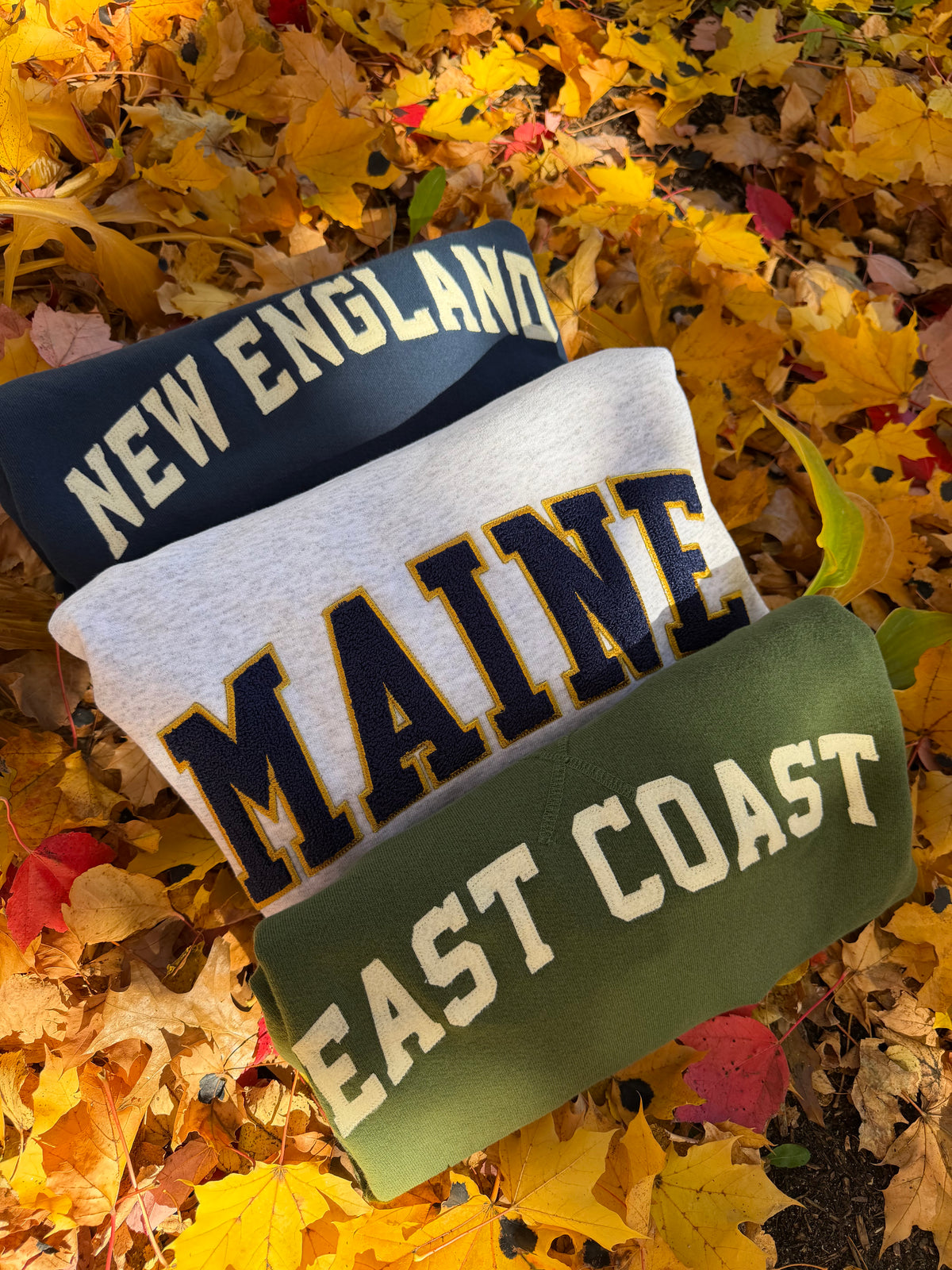 The Woods Maine® x Boathouse French Terry EAST COAST Crewneck | MADE IN THE USA
