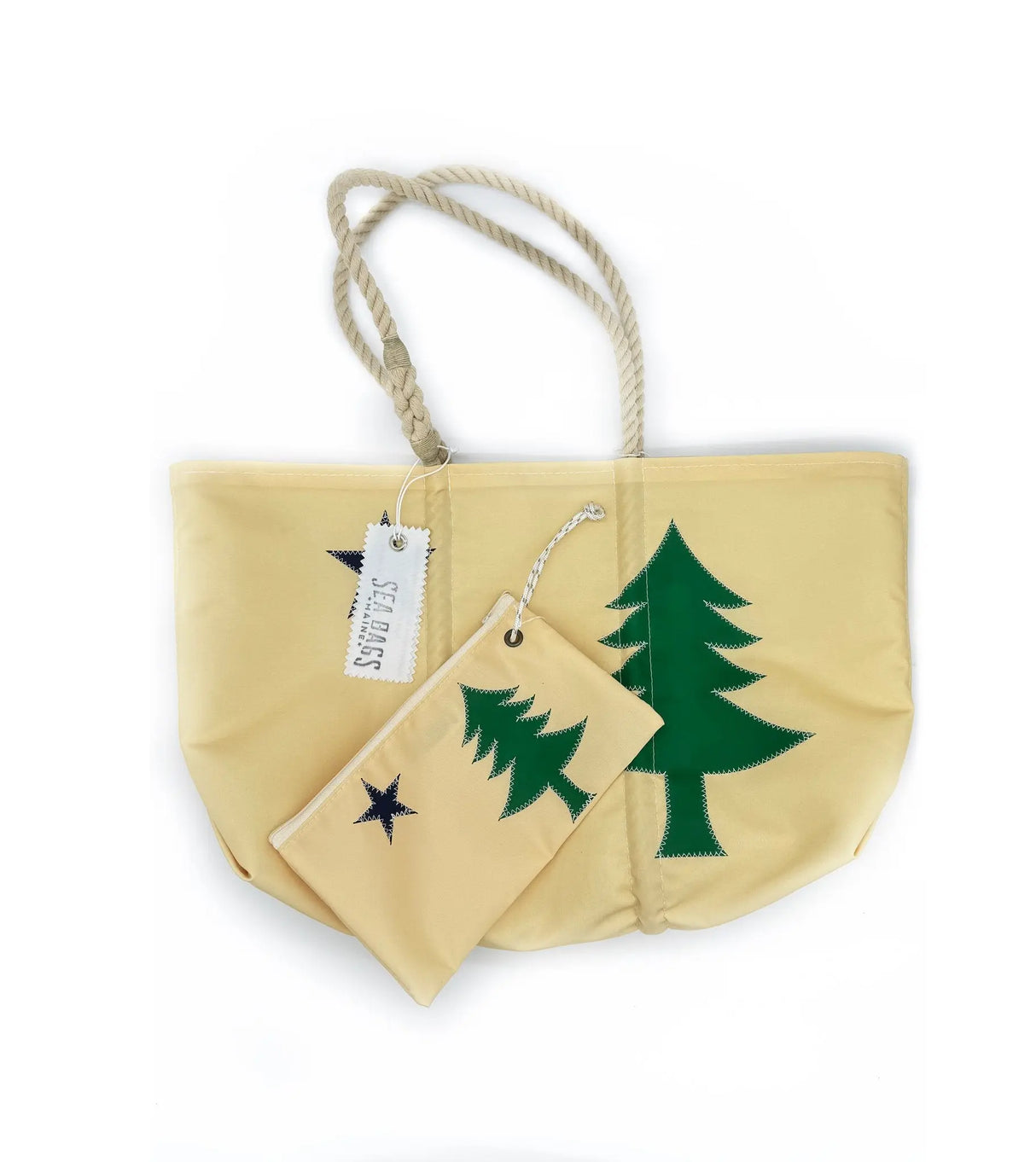 BUNDLE: Maine Bicentennial Large Tote + Wristlet by Sea Bags - The Woods Maine