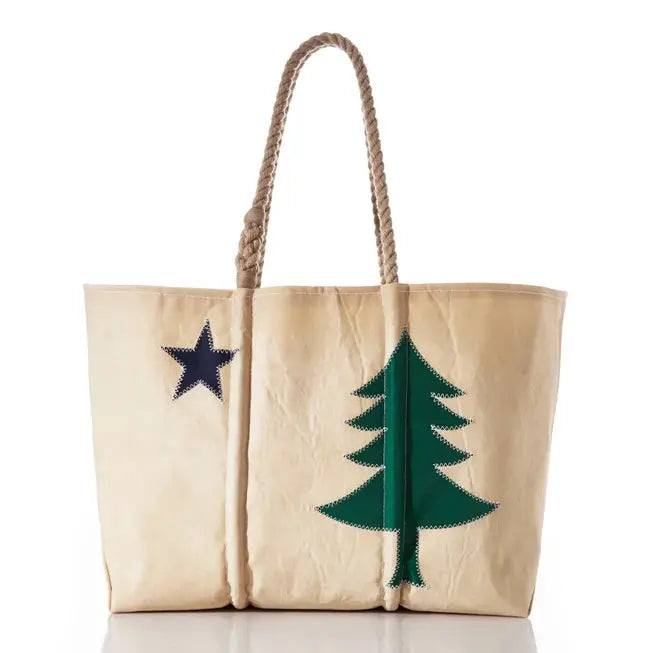 BUNDLE: Maine Flag ChappyWrap Blanket + Maine Bicentennial Large Tote and Wristlet - The Woods Maine