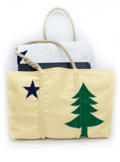 BUNDLE: Maine Flag Chappywrap + Maine Bicentennial Sea Bags Large Tote - The Woods Maine