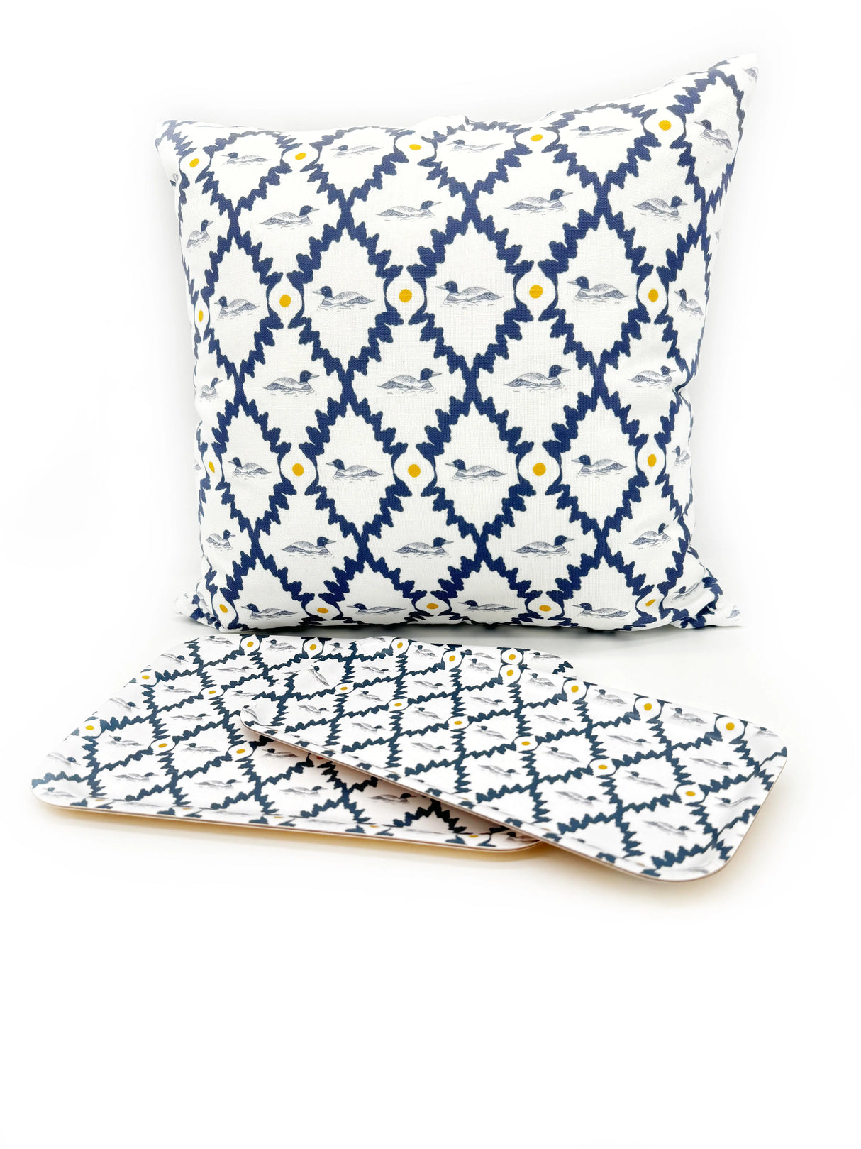 BUNDLE: The Loon Indoor/Outdoor Pillow + Loon Tray - The Woods Maine