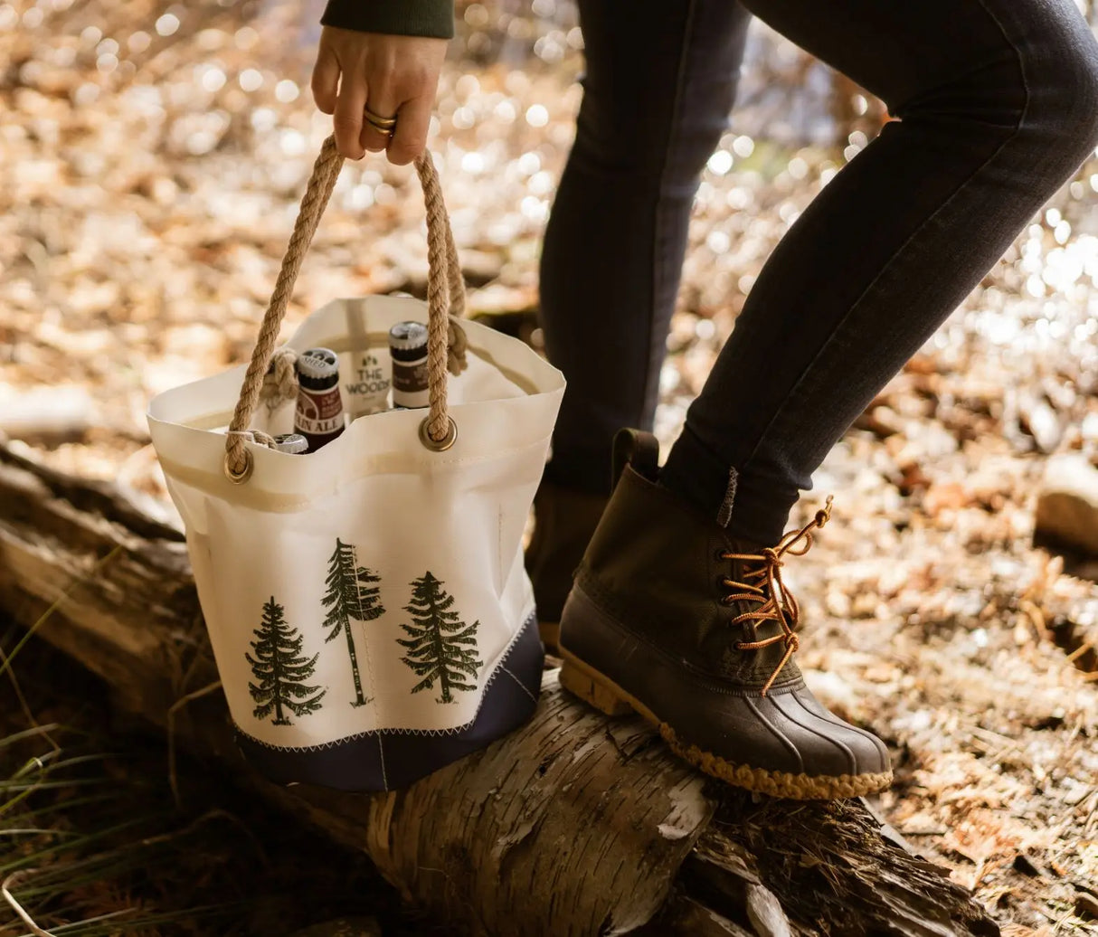 BUNDLE: The Loon: Three Pines® Beverage Bag + Loon Wristlet by Sea Bags - The Woods Maine