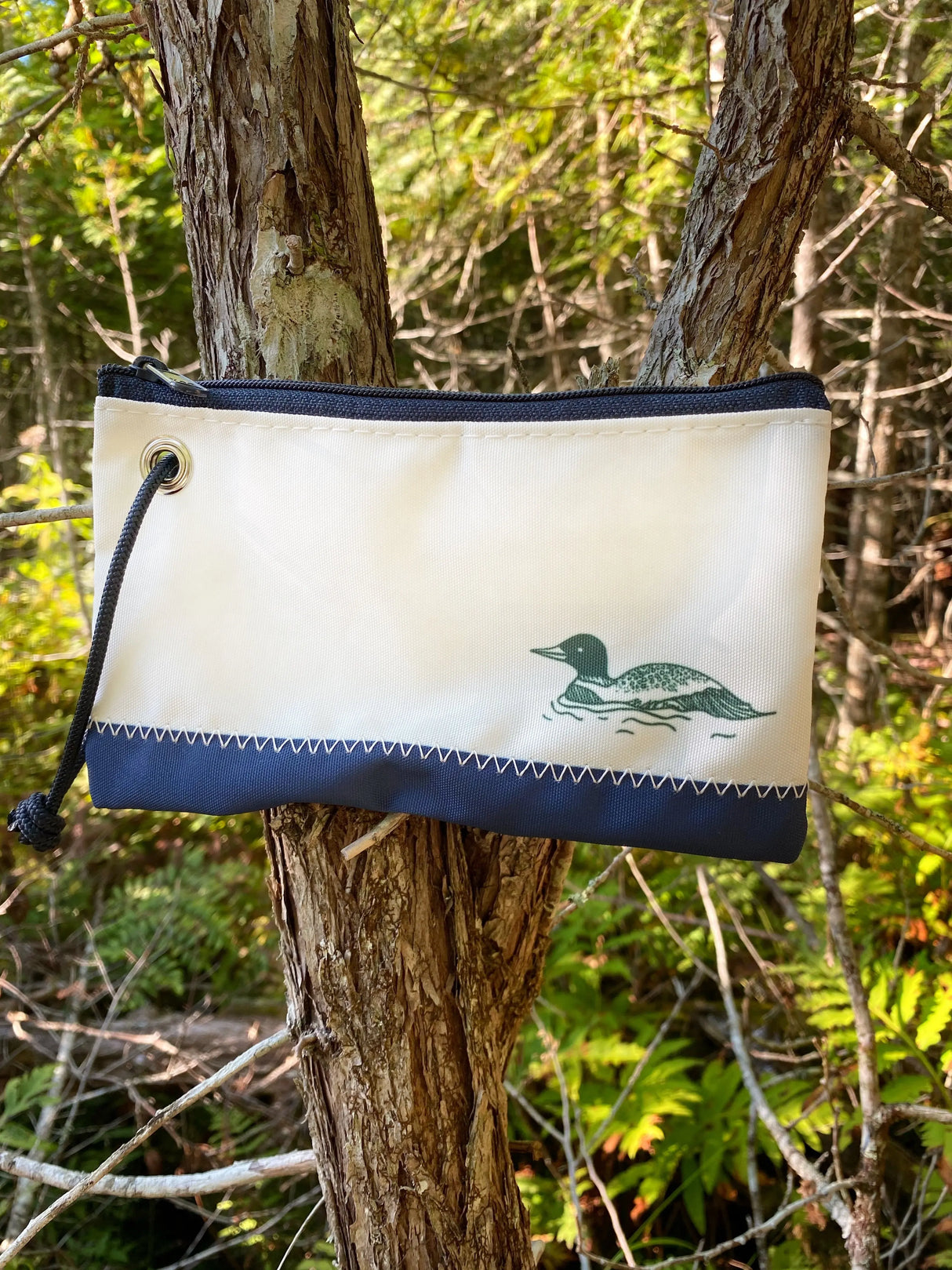 BUNDLE: The Loon: Three Pines® Beverage Bag + Loon Wristlet by Sea Bags - The Woods Maine