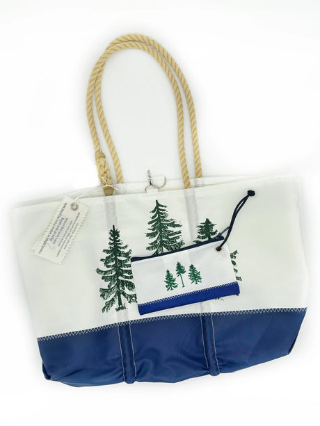BUNDLE: The Woods Maine Three Pines®: Loon Tailgate Tote + Loon Wristlet by Sea Bags - The Woods Maine