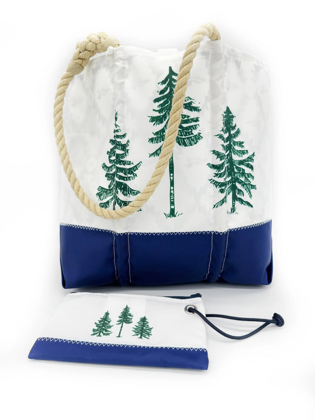 BUNDLE: Three Pines®: Loon Lined Sea Bags Medium Tote +  Loon Wristlet - The Woods Maine