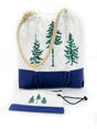 BUNDLE: Three Pines®: Loon Lined Sea Bags Medium Tote +  Loon Wristlet - The Woods Maine