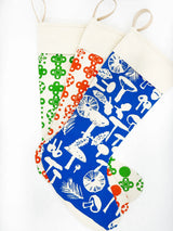 Blue Mushrooms Classic Christmas Stocking - Erin Flett - The Woods Maine