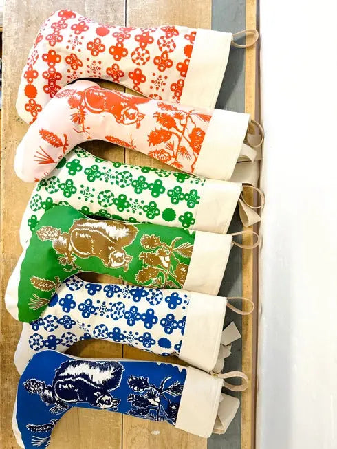 Blue Mushrooms Classic Christmas Stocking - Erin Flett - The Woods Maine