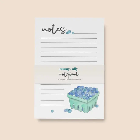 Blueberries Notepad - Emmy + Olly - The Woods Maine