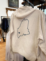 Heart of Maine Adult Heathered Cotton Zip Hoodie by The Woods Maine®