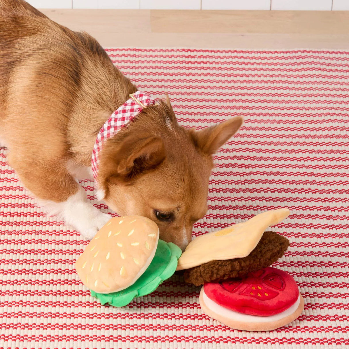 Cheeseburger Interactive Snuffle Dog Toy - The Foggy Dog