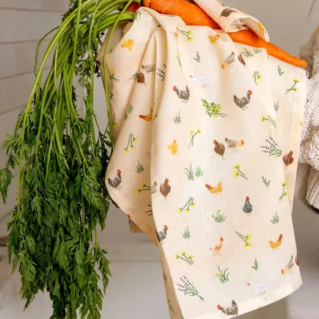 Chicken Meadows Tea Towel - One Canoe Two Paper Co. - The Woods Maine