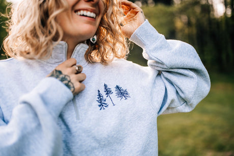 The Woods Maine®: Three Pines® Embroidered Adult Quarter Zip