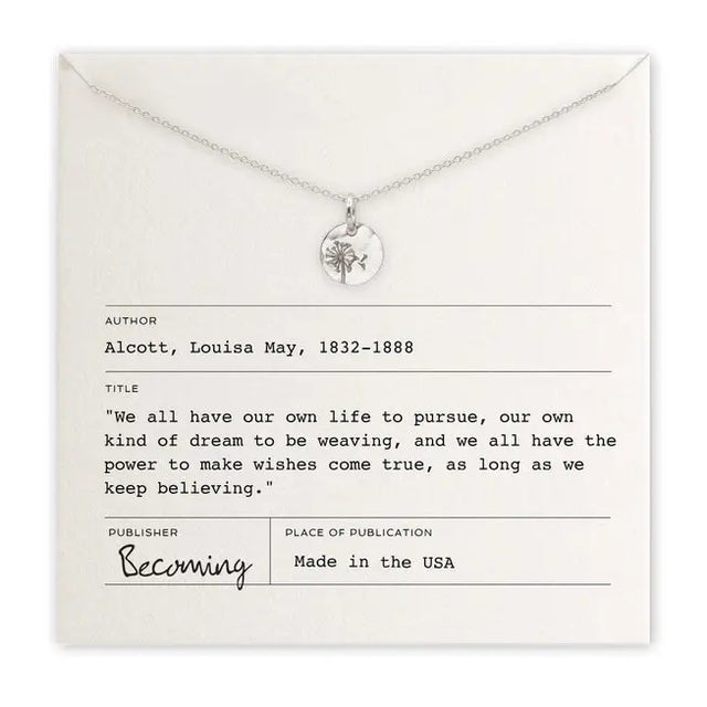 Dandelion Wishes Silver Necklace - Becoming Jewelry - The Woods Maine