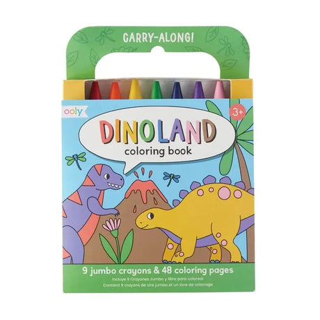 Dinoland Carry Along Crayon & Coloring Book Kit - Ooly - The Woods Maine