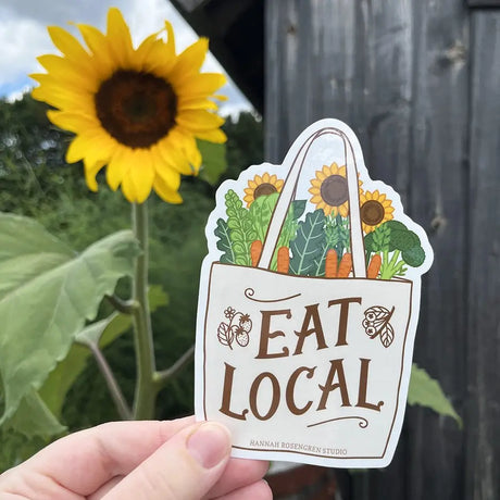 Eat Local Sticker - Hannah Rosengren - The Woods Maine