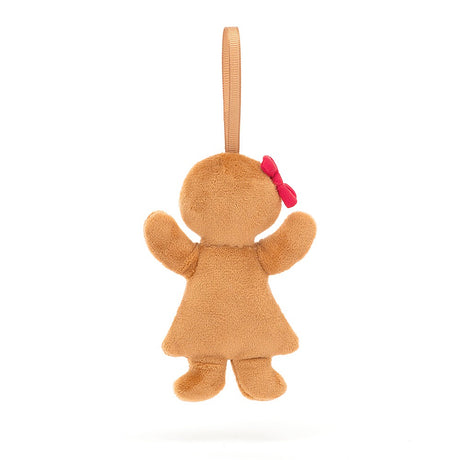 Festive Folly Gingerbread Ruby Ornament - JellyCat