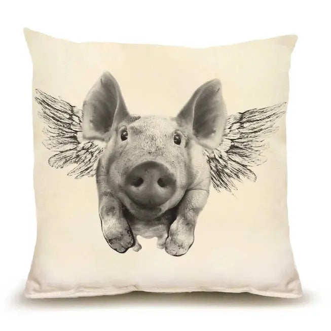 Flying Pig Pillow - Eric & Christopher - The Woods Maine