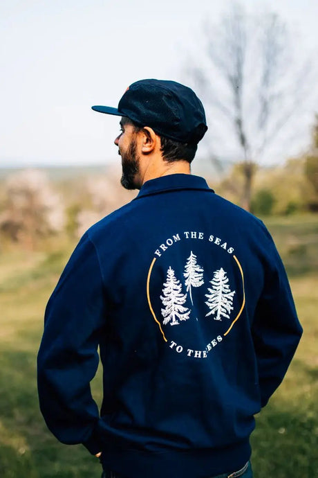 The Woods Maine®: From The Seas to the Trees® Adult Quarter Zip Sweatshirt - The Woods Maine