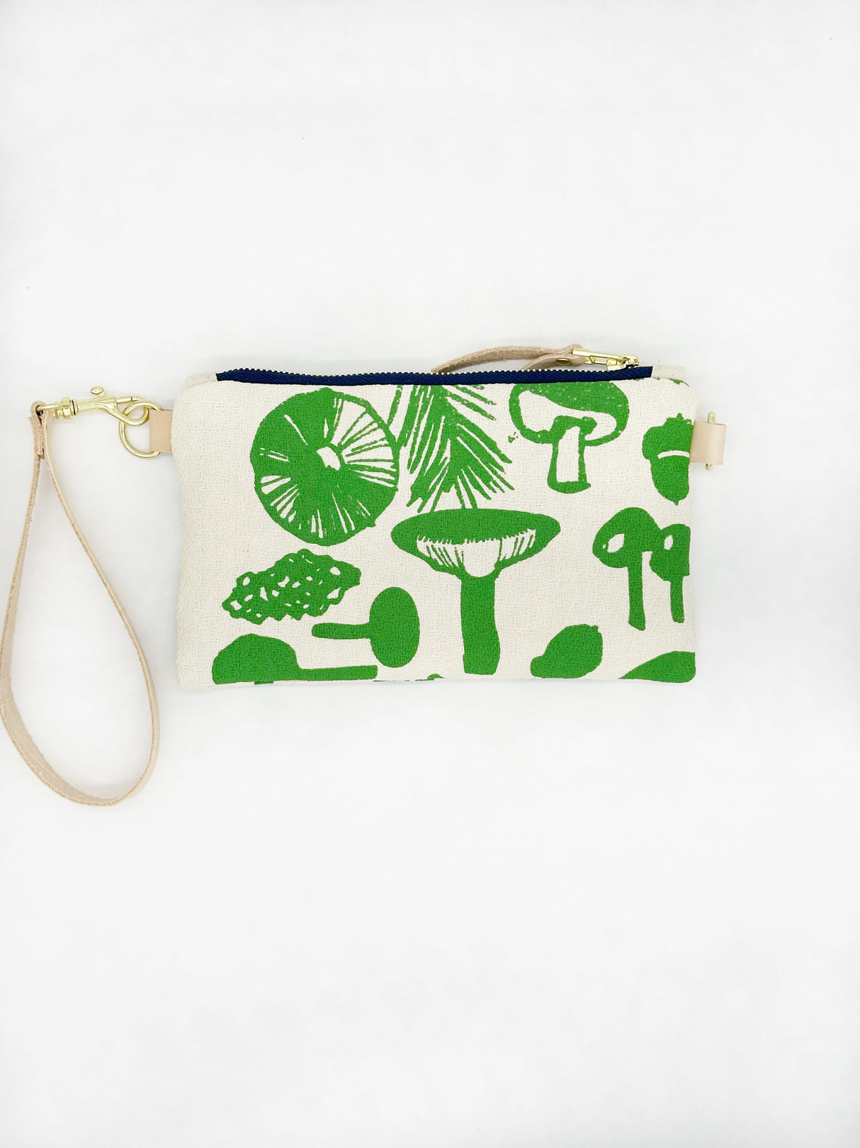 Kelly Green Mushroom Ellie Wristlet Bag - Erin Flett