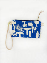 Royal Blue Mushroom Ellie Wristlet Bag - Erin Flett