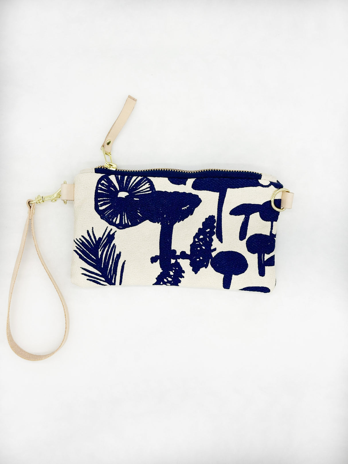 Navy Mushroom Ellie Wristlet Bag - Erin Flett