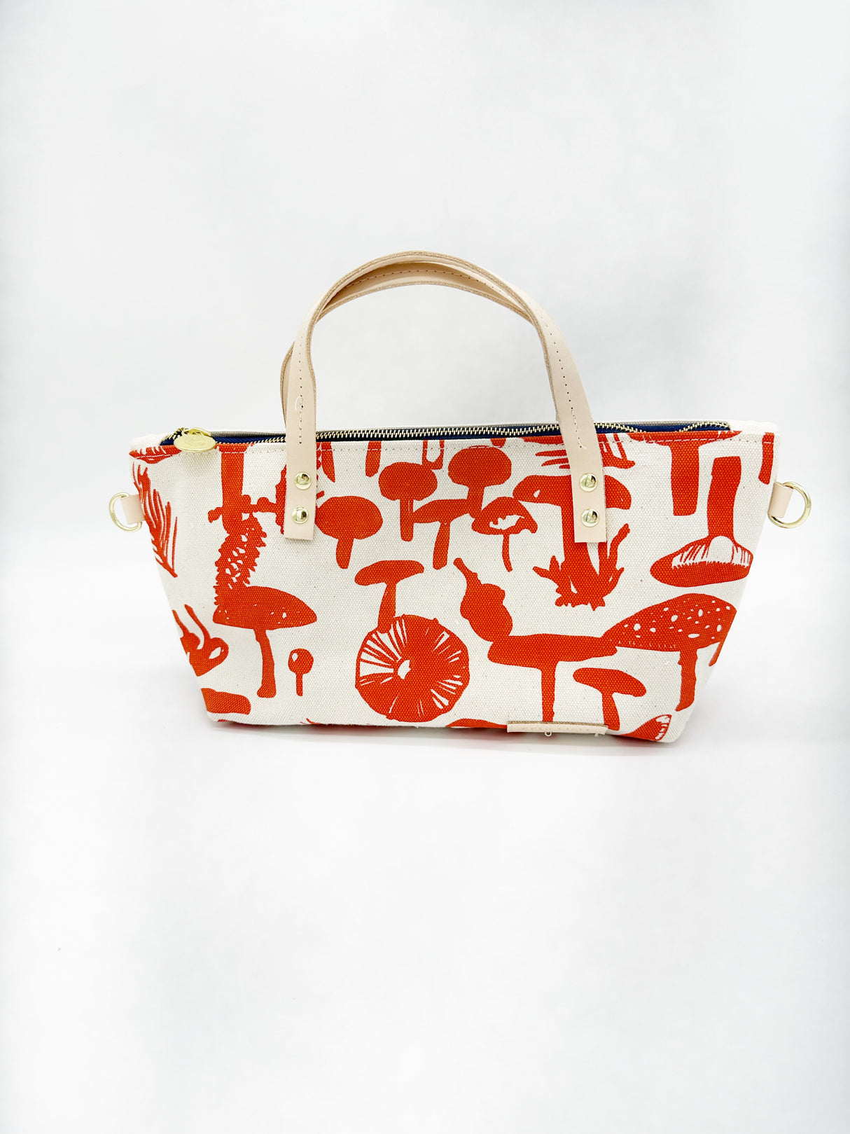 Anthro Orange Mushroom Satchel Bag - Erin Flett