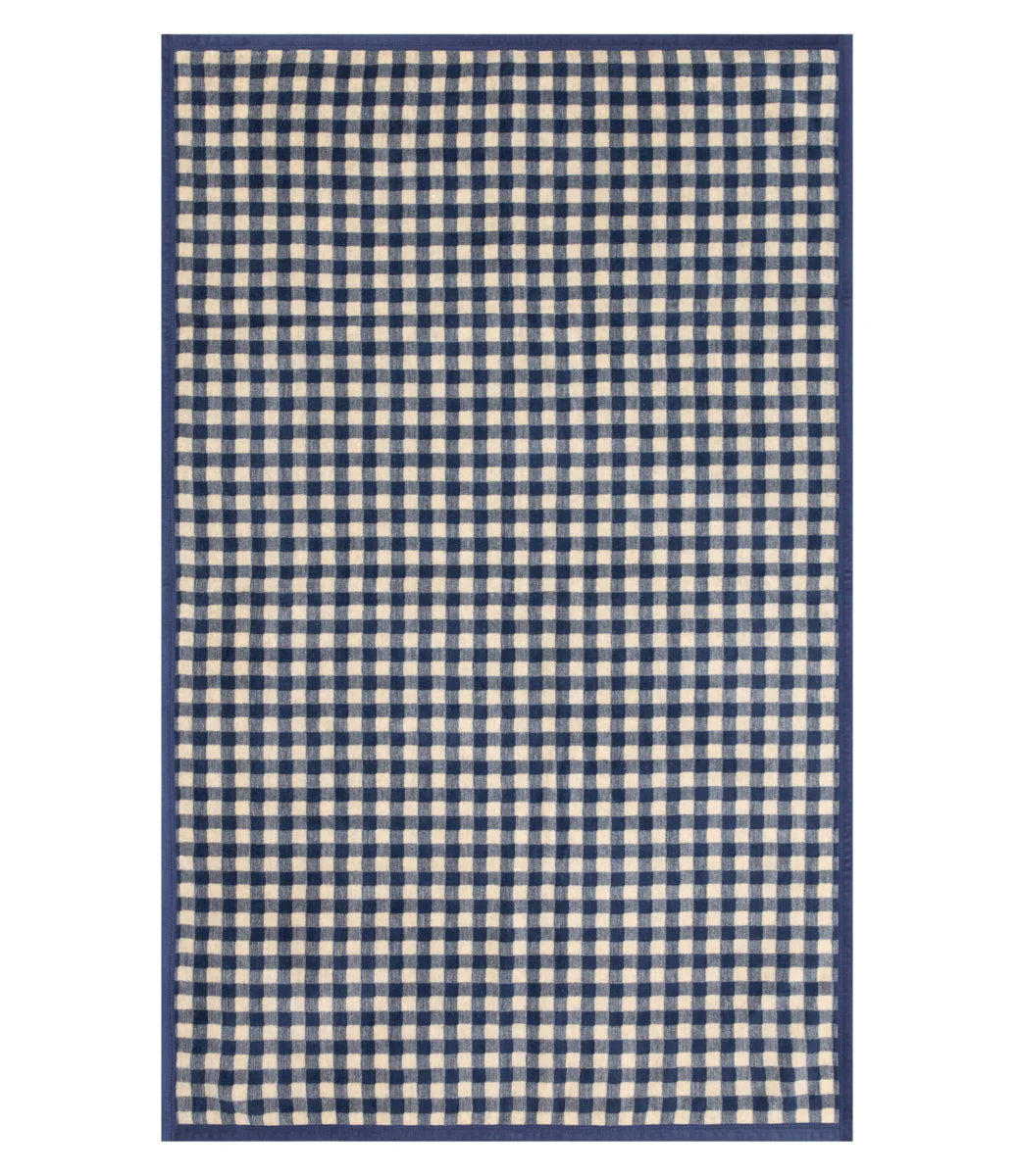 Gingham Navy Midi Blanket - Chappy Wrap
