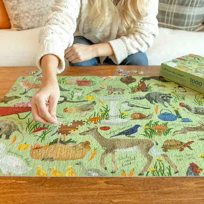 Garden Critters 1000 Piece Puzzle - One Canoe Two Paper Co. - The Woods Maine