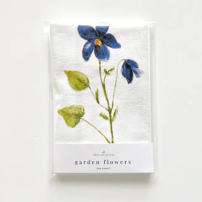 Garden Flowers Tea Towel - emily lex studio - The Woods Maine