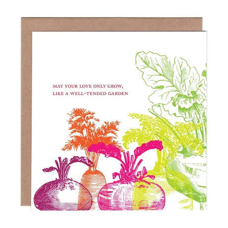 Garden Love Wedding Card - Ampersand M Studio - The Woods Maine