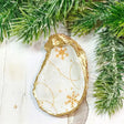 Gold Snowflakes Oyster Trinket Dish - Alison Brooke Designs | Handmade in Maine - The Woods Maine