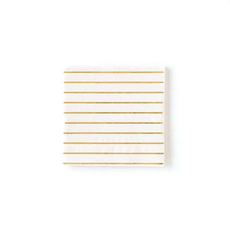 Gold Striped Paper Napkins - My Mind’s Eye - The Woods Maine
