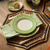 Green Pinstripe Dinner Napkins - Caskate - The Woods Maine