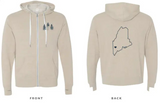 Heart of Maine French Terry Lightweight Zip Hoodie - The Woods Maine