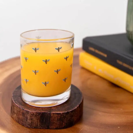Honey Bees Short Juice Glass - One Canoe Two Paper Co. - The Woods Maine