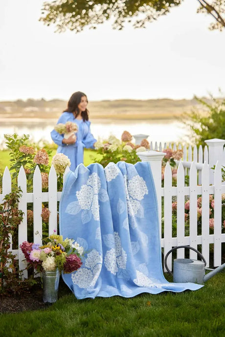 Hydrangeas Bluebell Blanket - Chappy Wrap - The Woods Maine