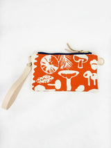 Anthro Orange Mushroom Ellie Wristlet Bag - Erin Flett