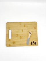 BUNDLE: The Woods Maine: Three Pines® Large Bamboo Cutting Board + Cheese Knife