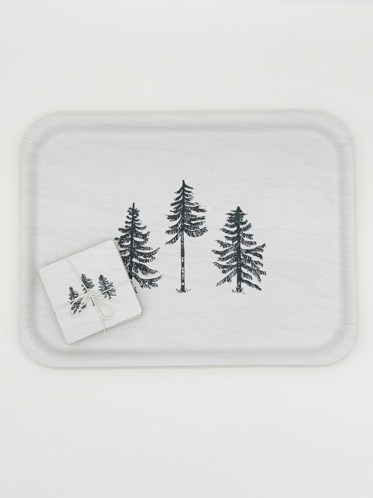 BUNDLE: Three Pines® Birch Tray and Coasters Set